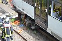 Unfall zwischen zwei KVB Bahnen Koeln Hoehenhaus Im Weidenbruch P341
